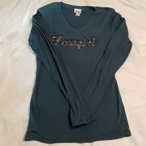 Cowgirl hardware long sleeve shirt L